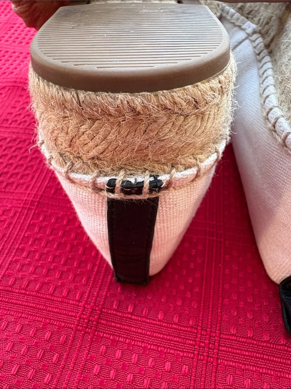 J. Crew Canvas White and Black-Toe Espadrilles